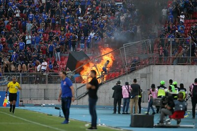 Amid Continued Unrest and Protests in Chile, Football Fans Set Fire to Seats During Match