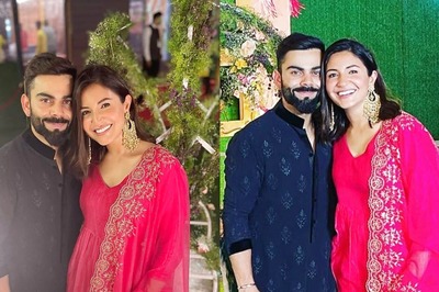 Anushka Sharma-Virat Kohli Pose For Happy Pictures at Glenn Maxwell-Vini Raman’s Reception