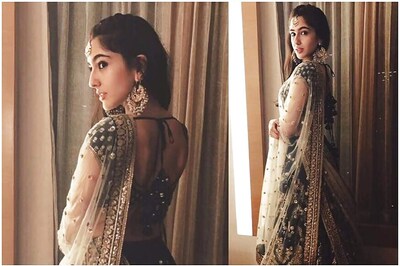 Sara Ali Khan Shines and Sparkles in Green Lehenga Choli, Posts Funny Shayari with Picture