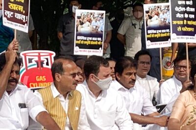 Rahul Gandhi Demands Rollback in Prices of Fuel, Leads Protest Against Hike