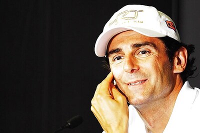 Pedro de la Rosa's Ferrari spouts smoke during testing