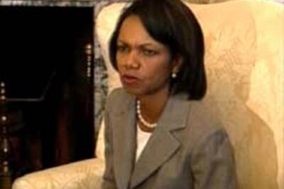 Rice asks Arab allies to back Bush plan