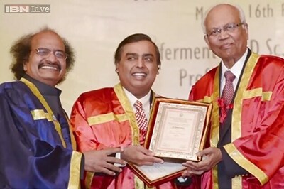 RIL Chairman Mukesh Ambani conferred Doctor of Science by ICT