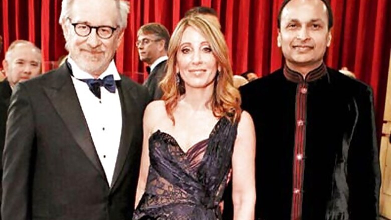 Anil Ambani on Oscar red carpet with Spielberg