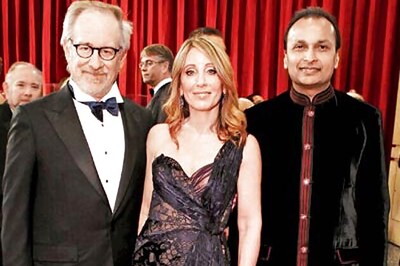 Anil Ambani on Oscar red carpet with Spielberg