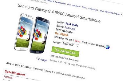Samsung Galaxy S4 available online for pre-order at Rs 59,990