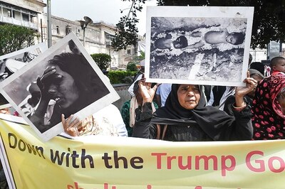 Protests Held in Bhopal and Indore Against Donald Trump's Visit to India