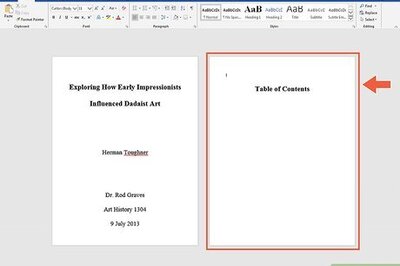 How to Write a Table of Contents
