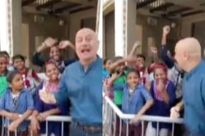 Anupam Kher Parties with Children on His Birthday