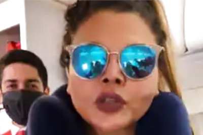 Rakhi Sawant Jokes About Flying the Plane in Viral Video; Co-Passengers Say ‘Nahi, Aap Dhakka Dedena’