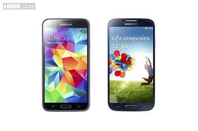 Samsung Galaxy S5 versus the Samsung Galaxy S4