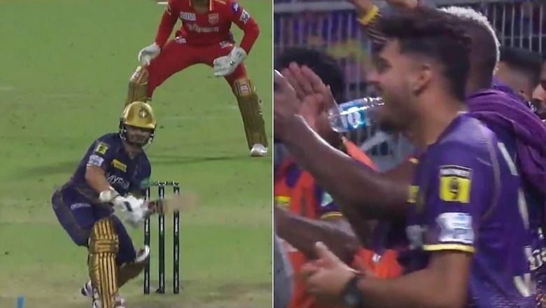 WATCH: Eden Crowd Goes Crazy, KKR Dugout Burst into Jubilant Celebration as Rinku Finishes off in Style