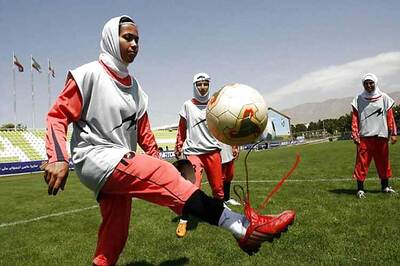 Eight players of Iran's women's football team are men