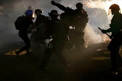 Crash, conflict blocks away from peaceful Portland protest