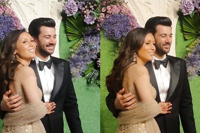 Karan Deol Holds Wife Drisha Close As They Make First Appearance As 'Mr and Mrs'