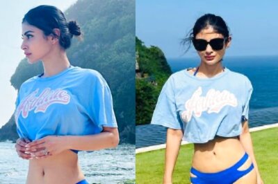 Sexy! Mouni Roy Raises The Heat In Blue Bikini, Crop Top; See Viral Hot Photos
