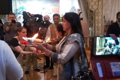 Hema Malini Visits ISKCON Temple in Moscow
