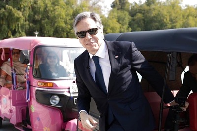 'Thankful for India's Hospitality': Blinken Meets US Consulates' Staff, Rides in Auto Rickshaw