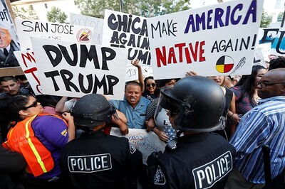 Anti-Trump Protesters Attack Supporters at California Rally
