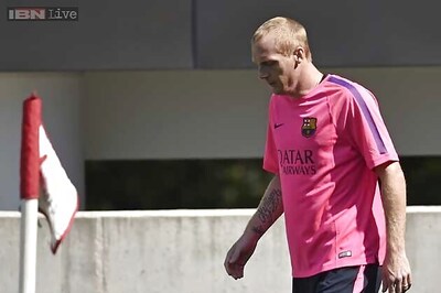 Jeremy Mathieu injury setback for Barcelona