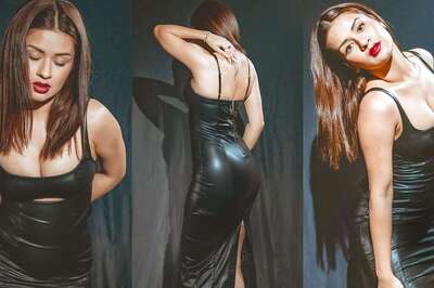 Sexy! Avneet Kaur Flaunts Cleavage in Skintight Black Cutout Dress; Check Out Her Hot Photos