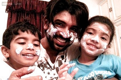 Happy birthday Arun Vijay: Tamil actor posts adorable cake-smeared photo with his kids