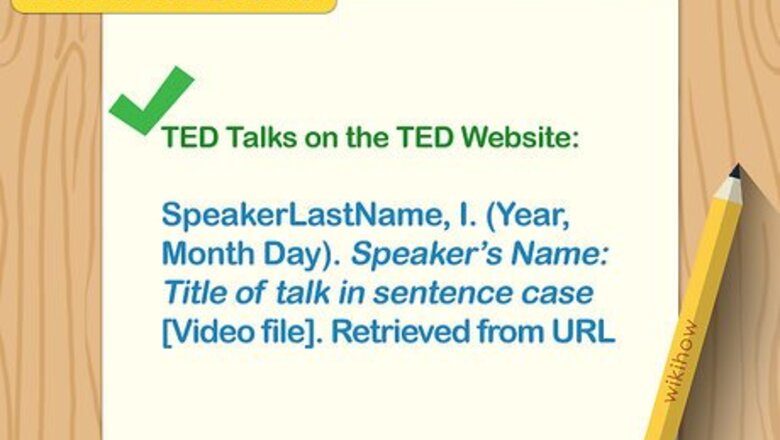 How to Cite TED Talks in APA