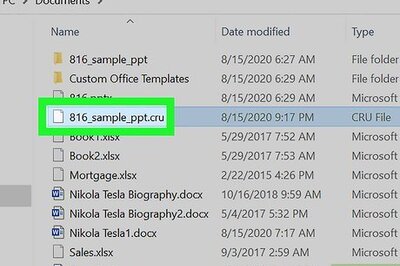 How to Open CRU Files