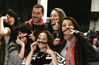 Salman Khan's 'Sultan' look goes viral: Mini Mathur, Iulia Vantur look cute as they wear fake moustache