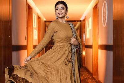 Actress Anandhi Channels Inner Desi Girl In Mustard Yellow Anarkali
