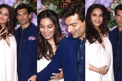 Bipasha Basu Shines In Pink As She Poses With Hubby Karan Singh Grover At Her Baby Shower; Pics