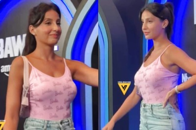 Nora Fatehi Steals the Show with Barbie-Themed Noodle Strap Top at Bawaal Screening; Watch