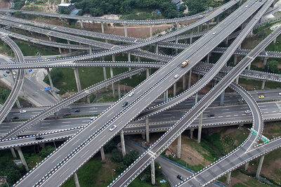 Chinese Drivers Can't Stop Getting Confused on New Five-Layered Highway Interchange