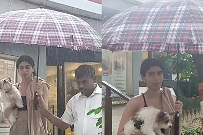 Janhvi Kapoor's Sister Khushi Kapoor Steps Out In Mumbai Rain With Her Pet Dog; Check It Out