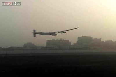 Solar-powered plane takes off for first flight around the world