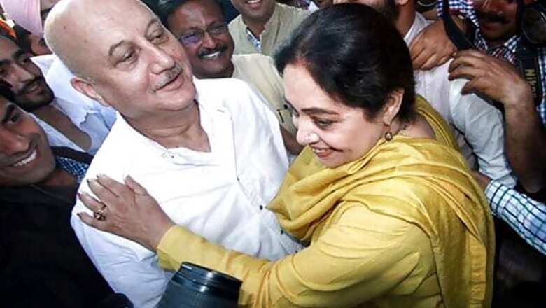 Snapshot: Anupam Kher seeks support for his wife and BJP candidate Kirron Kher