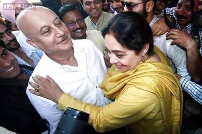 Snapshot: Anupam Kher seeks support for his wife and BJP candidate Kirron Kher