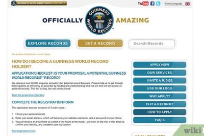 How to Enter a Guinness Book of Records Entry