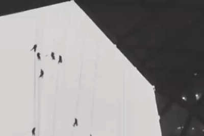 Shocking Video Shows Window Cleaners Dangling From Skyscraper As Flash Storm Hits Beijing