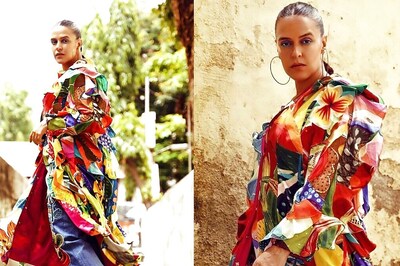 Neha Dhupia Beams With Pride And Looks Ravishing As She Dons Bobo Calcutta Couture, See Photos