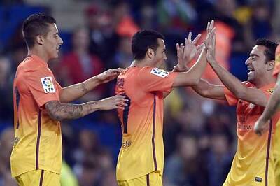 Barcelona register easy win over 10-man Espanyol