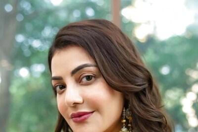 Kajal Aggarwal Looks Simple Yet Elegant In This Beige Salwar Suit