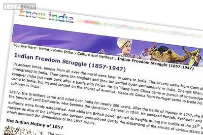 Listing the best online resources on the Indian independence movement