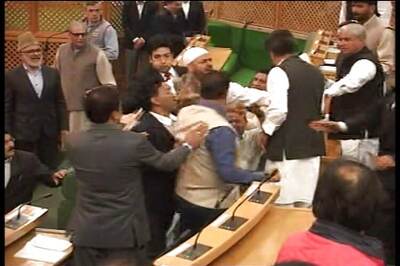 BJP MLAs thrash Independent legislator Engineer Rashid inside J&K Assembly for hosting beef party