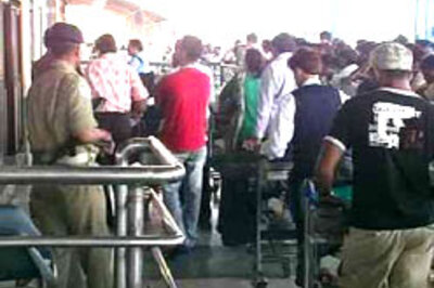 Indian airline ground staff on strike
