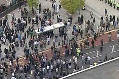 UK police arrest eight after anti-Islam protest