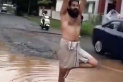 Bath in Potholes, Yoga in Front of MLA: Malappuram Man's Unique Protest to Draw Attention to Poor Roads | WATCH