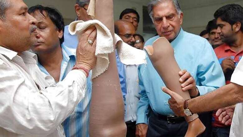 Ratan Tata visits 'Jaipur Foot' manufacturing unit
