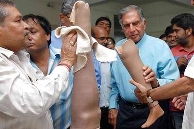 Ratan Tata visits 'Jaipur Foot' manufacturing unit