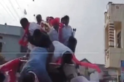 WATCH | Telangana Minister KTR Falls from Vehicle During Poll Campaigning in Nizamabad